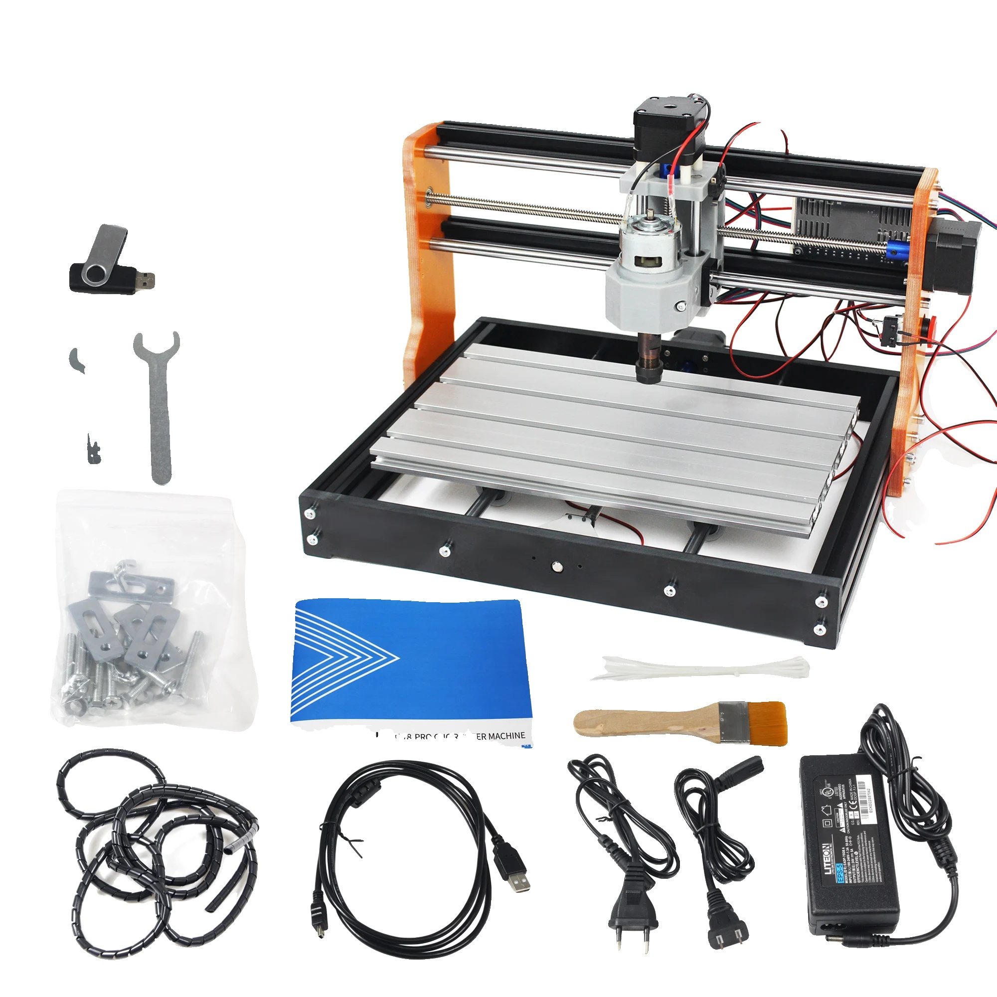Cnc-fräsmaschine, Lasergravurmodul, Kompakte Bauweise, Standard 3018 Pro, Mit 10-w-laser