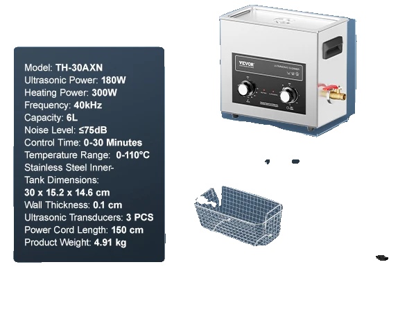 Ultraschallreiniger, Hohe Reinigungsleistung, Vielseitig Einsetzbar, 6 L