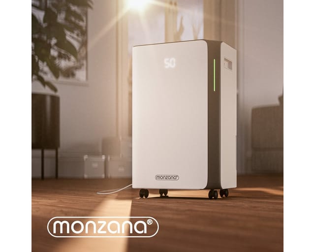 MONZANA® Luftentfeuchter elektrisch 20-30m² 20L/Tag LED-Display 24-Std-Timer Raumentfeuchter Bad Wohnung Wifi Smart Home App Luftreiniger Allergiker