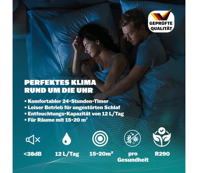 Luftentfeuchter elektrisch 15-20m² 12L/Tag LED-Display 24-Std-Timer Raumentfeuchter Bad Wohnung Raumluftentfeuchter Luftreiniger Allergiker - Monzana