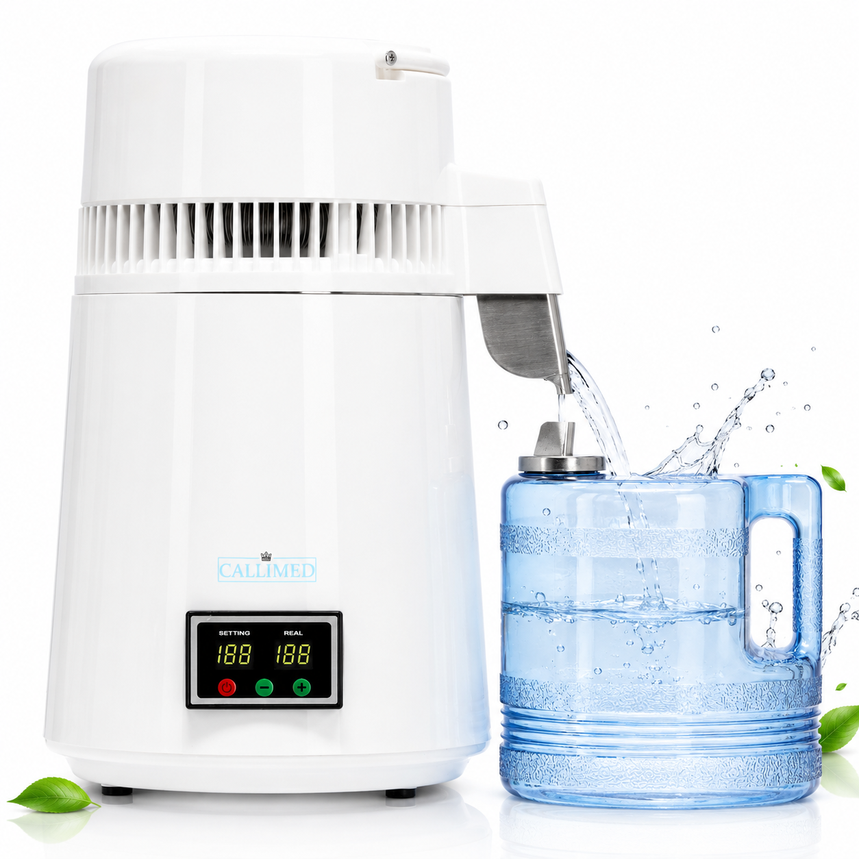 Elektrischer Destillierapparat 1l/h Wasserdestillierapparat 4l Destilliergerät Edelstahl Für Destilliertes Wasser