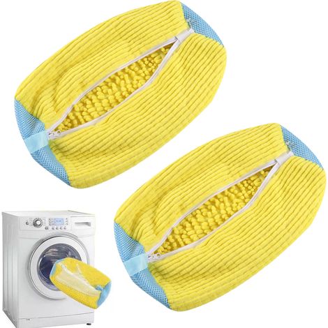 Set Mit 2 Wiederverwendbaren Schuhbeuteln Zum Waschen Und Trocknen In Der Maschine.