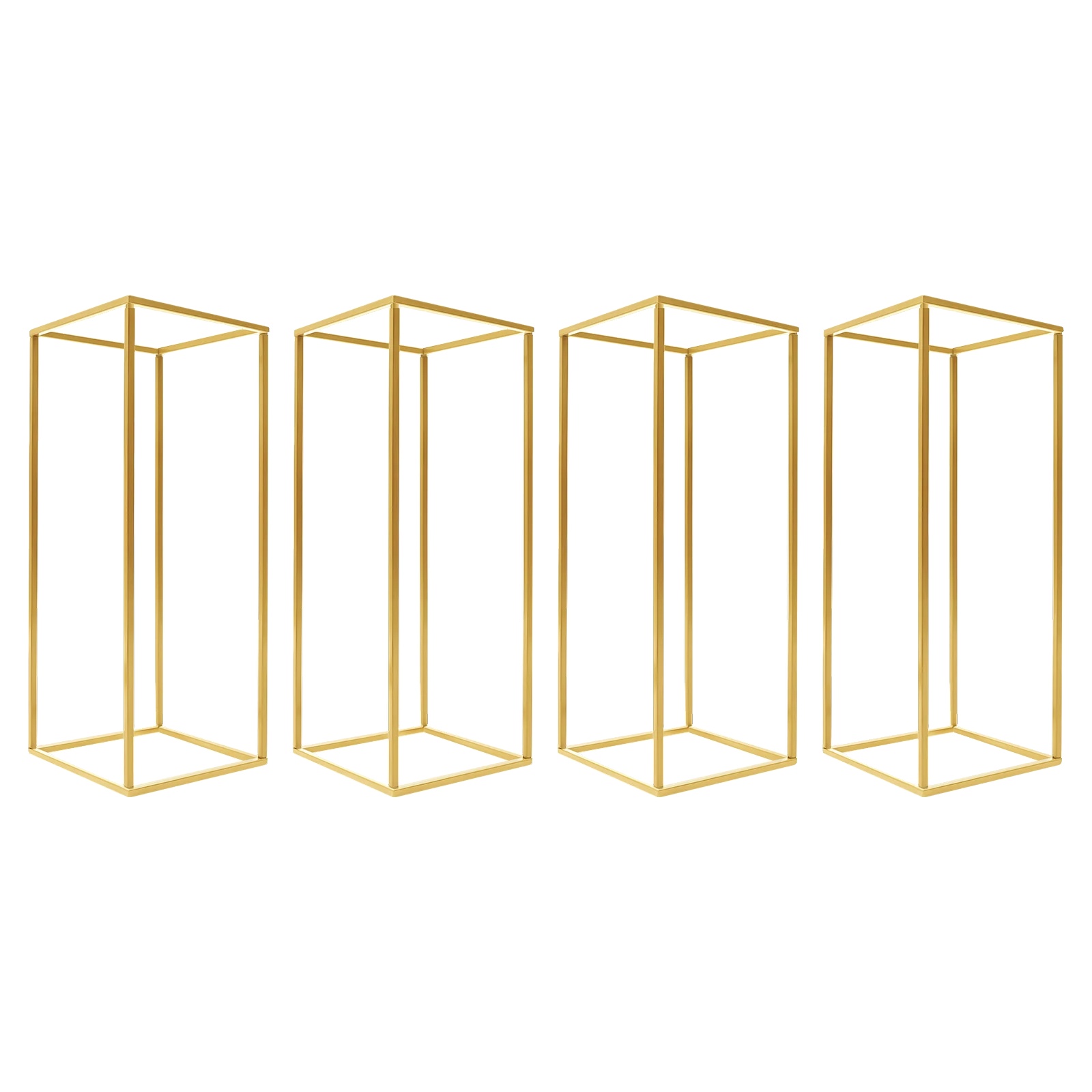 Blumenständer, Robuste Metallkonstruktion, Elegantes Rechteckiges Design, Gold