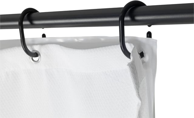 Schöner Wohnen Polyester Duschvorhang Saoba Weiß Duschen Sichtschutz Badezimmer - Weiß