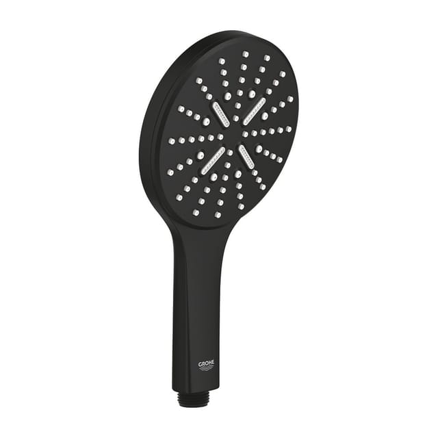 Grohe - Rainshower SmartActive 130 Handbrause, Phantom Black, 3 Strahlarten, 9,5l/min Durchflusskonstanthalter