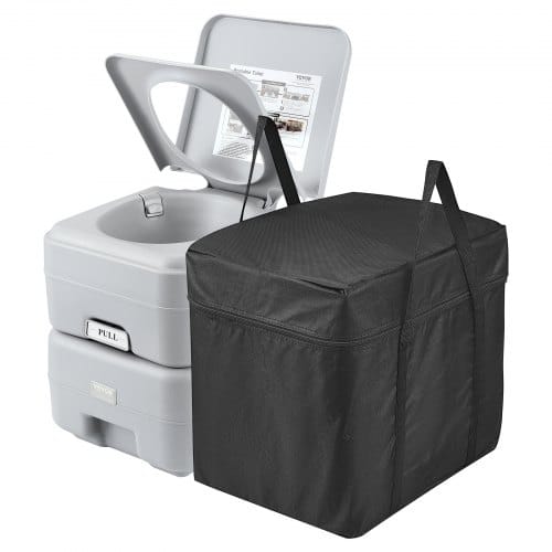 Vevor Tragbare Toilette Für Camping, Porta Potty Mit Tragetasche, 5,3 Gallonen Abwassertank Und 3,2 Gallonen Spültank, Toilettenstuhl Mit Druckknopfspülung, Auslaufsichere Und Geruchslose