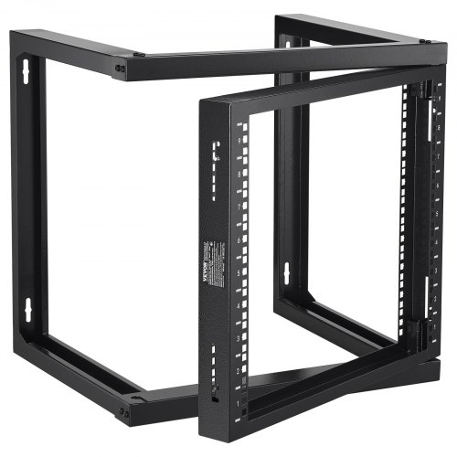 9u-rack Zur Wandmontage, 150 Lbs/68,04 Kg Maximale Tragkraft, Server-netzwerk-rack Mit Offenem Rahmen Und Käfigmutternschrauben, Karbonstahl 20,9 X 17,7 X 20,5 Zoll Für 19 Zoll/482,6 Mm - Vevor