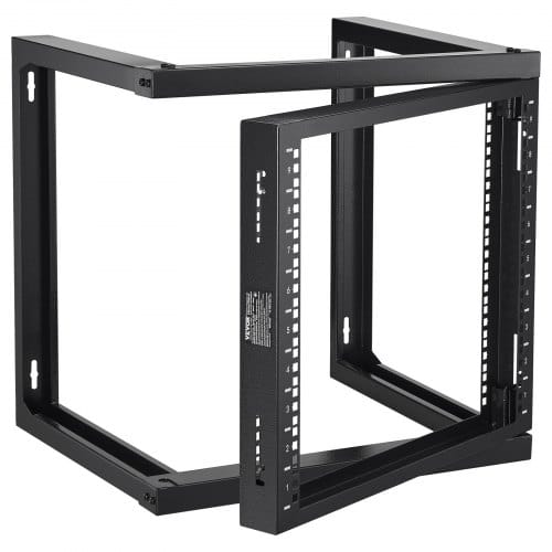 9u-rack Zur Wandmontage, 150 Lbs/68,04 Kg Maximale Tragkraft, Server-netzwerk-rack Mit Offenem Rahmen Und Käfigmutternschrauben, Karbonstahl 20,9 X 17,7 X 20,5 Zoll Für 19 Zoll/482,6 Mm - Vevor