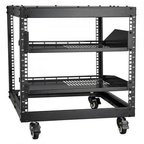 VEVOR 9U Server-Rack mit offenem Rahmen, einstellbare Tiefe 23 bis 40 Zoll, vielseitiges freistehendes oder wandmontiertes Design, ausgestattet mit