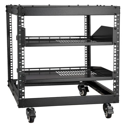 VEVOR 9U Server-Rack mit offenem Rahmen, einstellbare Tiefe 23 bis 40 Zoll, vielseitiges freistehendes oder wandmontiertes Design, ausgestattet mit