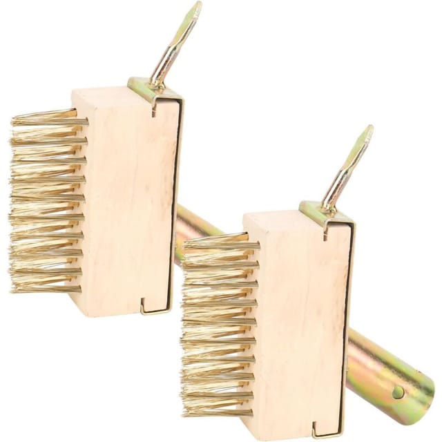 Sevengirl - 2 Stück Unkrautfugenbürsten mit Haken, Unkrautbürste Ersatz-Unkrautbürstenköpfe, Stahlbürste für Moos und Unkraut