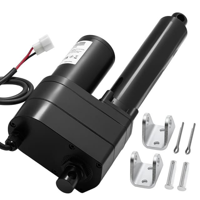 Vevor 12-v-linearantrieb, 200 Mm Linear Actuator, 9000 N Linearmotor, Ip65, 5 Mm/s, Lineartechnik-aktuatoren Mit Montagehalterungen Für Industriemaschinenbehälter, Schwerlasthebesysteme