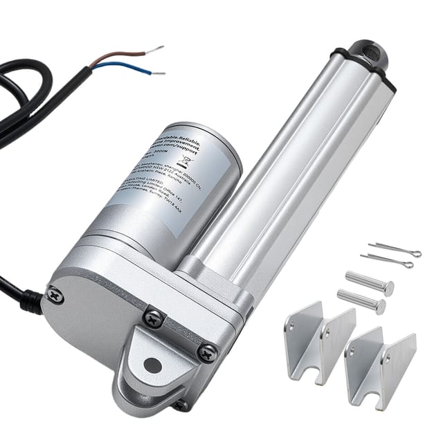 Vevor 12-v-linearantrieb, 101,6 Mm Ip65 Wasserdichter Linearmotor, 3000 N Linear Actuator, 5 Mm/s Lineartechnik-aktuatoren Mit Montagehalterungen Für Solartracker, Industriemaschinen, Türöffner