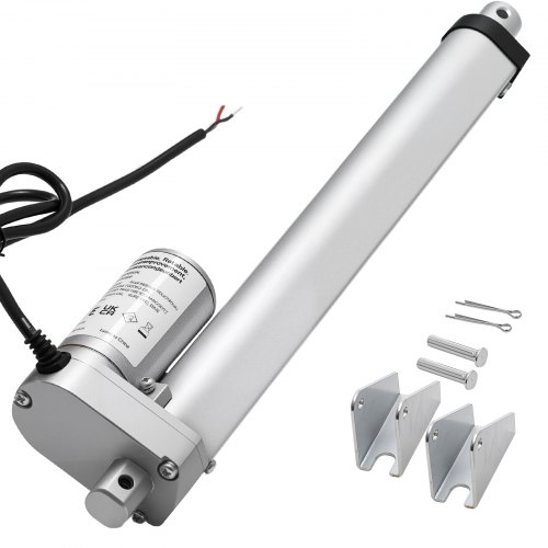 Vevor 12-v-linearantrieb, 250 Mm Linearmotor Mit 15 Mm/s, 1000 N Linear Actuator Mit Ip54-schutz & Montagehalterung, Lineartechnik-aktuatoren Für Hubschreibtische, Liegestühle, Fenstertüröffner