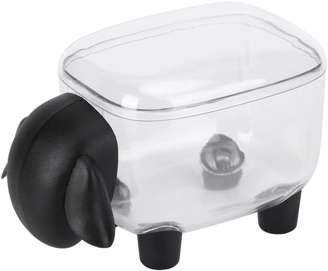 Wattestäbchenbox mit Staubschutzhülle, Aufbewahrung für Wattebällchen und Büroklammern, Büro- und Badezimmeraccessoire