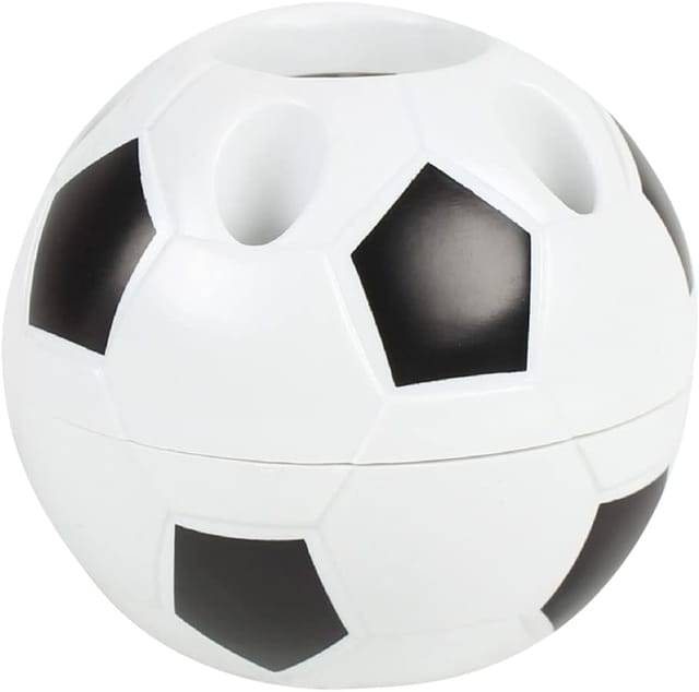 Kreativer, fußballförmiger Stiftehalter, multifunktionaler Schreibtischorganizer für Schule und Zuhause, originelle Dekoration