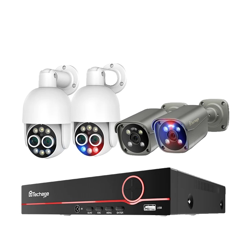 Überwachungskamerasystem, 8 Mp Auflösung, Ki-erkennung, 3t (outdoor-sport), 8-kanal-nvr Mit 4 Kameras