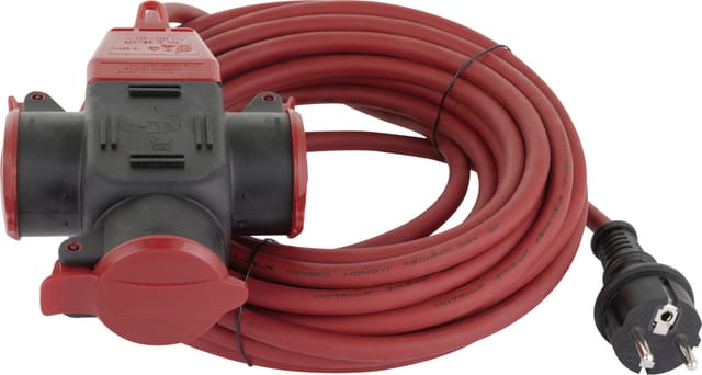 REV 006716 Strom Verlängerungskabel Rot 10.00 m H07RN-F 3G 1,5 mm²