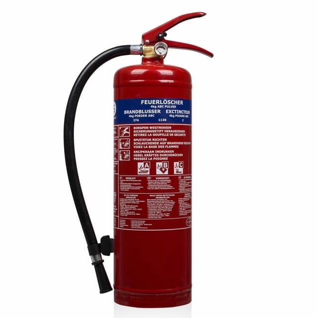Pulverfeuerlöscher, Brandklassen a, b, c, Manometer, 4kg
