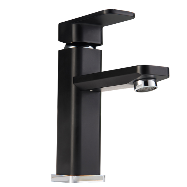 Waschtischarmatur Bernstein 1233CB Badarmatur Wasserhahn Chrom/Schwarz