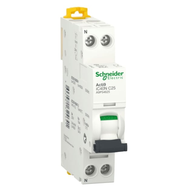 Schneider Electric - leitungsschutzschalter acti9 ic40 1p+n 25a curve c - a9p54625
