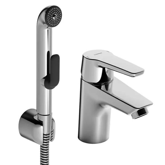 Hansa - Polo - Waschtisch Einhebelmischer mit Funktionsbrause, chrom 51462293