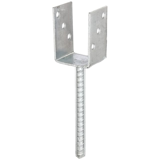 Alberts - U-Pfostenträger ETA-10/0210 71x100x200x60mm feuerverzinkt mit Betonanker aus Riffelstahl