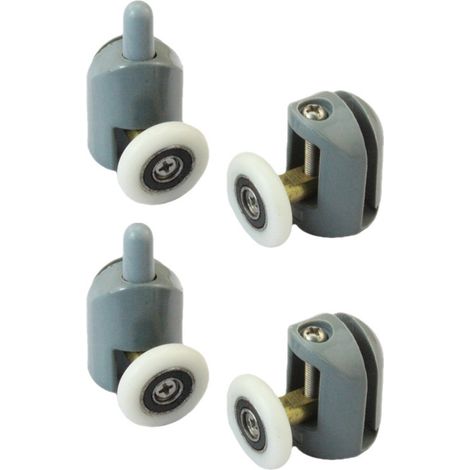 Set Mit 4 Doppel-duschtürrollen, 25 Mm, Langlebige Duschtürrollen Für Glastüren Mit Ca. 5 Mm Dicke