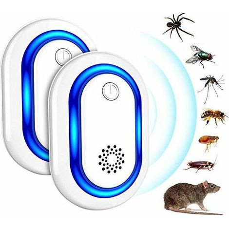 Ultraschall-mäuseabwehrgerät, 2 Stück, Nagetier- Und Insektenvernichter, Mückenabwehr, Elektronischer Schädlingsbekämpfer Für Zuhause
