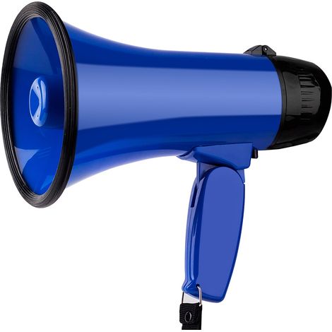 Bdd Bullhorn 25w Tragbarer Megafon-lautsprecher Mit Sprach- Und Sirenen-/alarmmodus (blau)