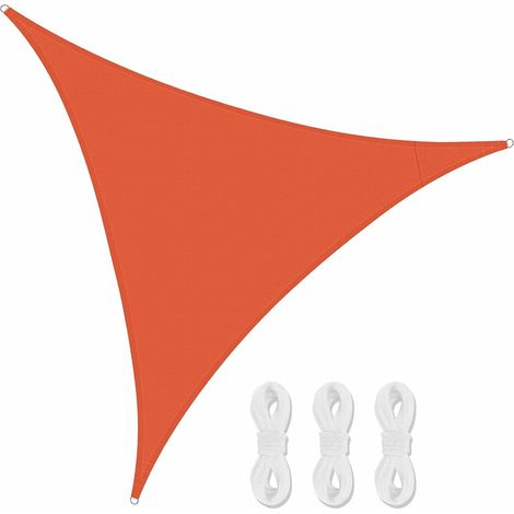 Wasserdichtes, Dreieckiges Sonnensegel Aus Atmungsaktivem, Uv-beständigem Hdpe Für Garten, Terrasse, Camping Und Pool, Inklusive 3 Seilen