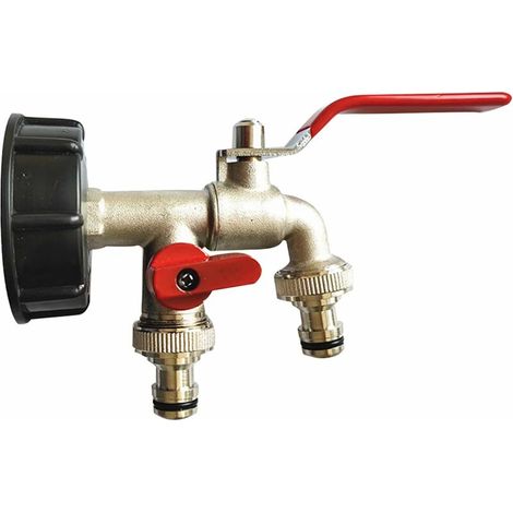 Und Ein Doppelter 1/2-zoll-gartenschlauch, Ein 1000-liter-wassertankadapter Für Ibc-tanks Und Regenwassernutzung Sowie Eine Doppelte 60-mm-messing-pp-düse Mit Großem Gewinde Und Schwenkkopf