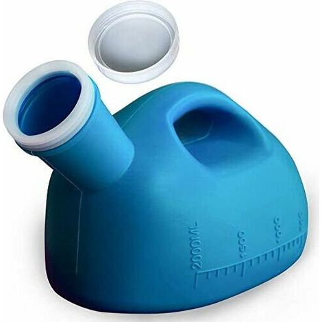 Urinal Für Männer Mit Deckel, 2000 Ml Großes Fassungsvermögen, Spritzfreier Urinbecher, Urinal Für Erwachsene, Urinalbehälter Für Männer Am Bett Für Den Krankenhausgebrauch, Harninkontinenz Usw.
