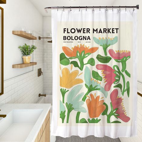 150 X 200 Cm Langer, Luxuriöser, Animierter Duschvorhang Mit Aufdruck, Verdunkelnd, Handbemalt