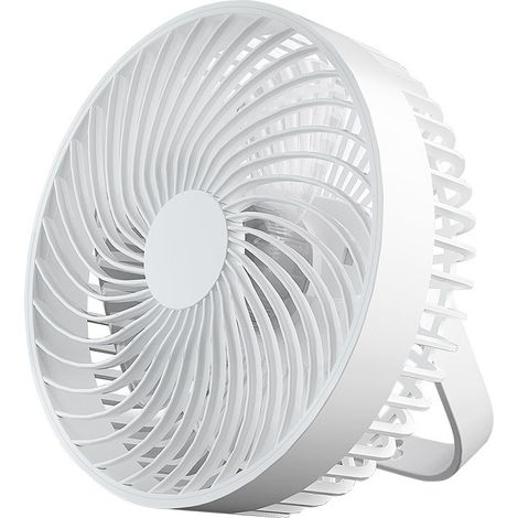 Wiederaufladbarer Tischventilator, Mini-usb-ventilator, Tragbarer Ventilator Mit Led-licht, 1200-ma-akkumodell Für Camping/büro/zuhause