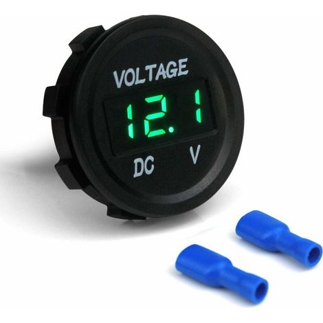 Bdd Universelles Digitales Voltmeter, Wasserdicht, Mit Grüner Led, Dc 12-24v, Für Auto, Motorrad Und Lkw