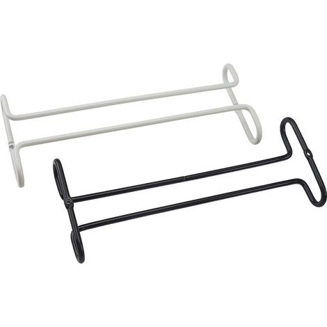 Schlichter Und Moderner Hängender Weinglasständer, 2-teilig Aus Eisen, Stielglasständer, Aufbewahrungsregal, Stielglasständer Für Küche, Bar, Unter Dem Schrank (weiß, Schwarz)