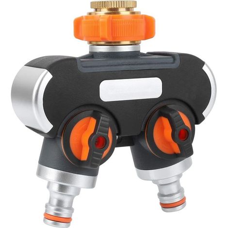 Verteiler Mit 3/4"- Und 1/2"-ausgängen Und Adapter, Geeignet Für Gartenbewässerung Und Schläuche.
