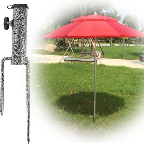 Erdanker Für Sonnenschirme, Sonnenschirmständer, Strandsonnenschirme, Sandanker, Sonnenschirmpflock, Sonnenschirmfuß Aus Eisen, Sonnenschirmzubehör, Balkonbefestigung Für Sonnenschirmstangen Mit Einem