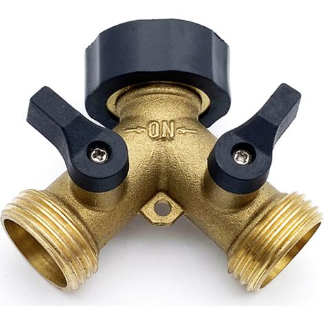 Doppelwaschmaschine, Y-förmiger 2-wege-sprinkler Und Schlauchverbinder Für 3/4"-zulaufschläuche Sowie Robuste Doppelte Gartenarmatur Aus Messing