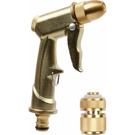 Bdd Metall-gießpistole, Goldene Gießpistole, Verstellbare Garten-sprühpistole, Geeignet Für Garten, Rasen Und Autoreinigung