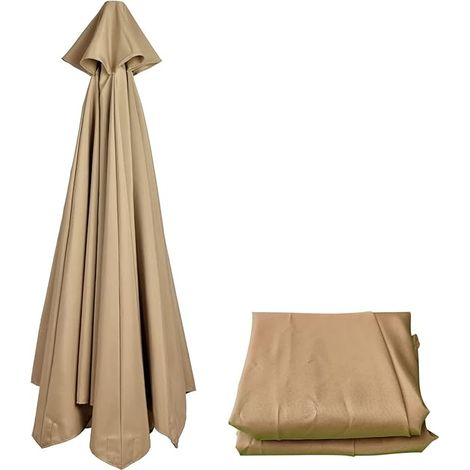 Ersatz-sonnenschirm 6 Streben (2 M/2,7 M/3 M) Ersatz-sonnenschirm, Ersatzstoff Für Sonnenschirm (khaki, Schirmhalter Nicht Enthalten).
