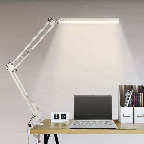 Led-schreibtischleuchte, Faltbare Architektenleuchte Mit Klemme, 10 Helligkeitsstufen X 3 Farbmodi, Verstellbare Tischleuchte, Augenschutz, 5v/2a Ce-netzteil Im Lieferumfang Enthalten