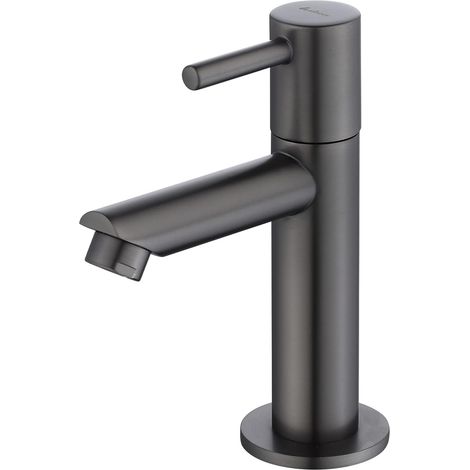 Kaltwasser-waschbecken In Grau Und Schwarz Mit Messingkorpus Für Modernes Design