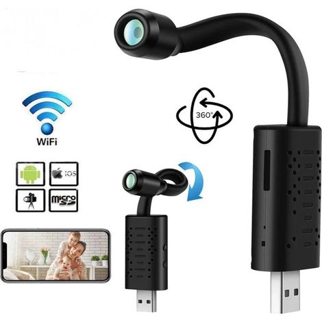 Kabellose Wlan-spionagekamera, Mini-überwachungskamera, Baby-sicherheitskamera, Videorekorder Für Den Innen- Und Außenbereich