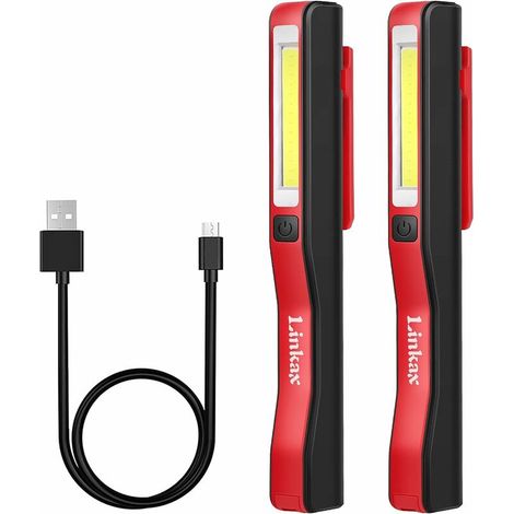 Wiederaufladbare Usb-arbeitsleuchte, Cob-inspektionsleuchte, Taschenlampe, Extrem Leistungsstarke Led-taschenlampe, Campingleuchte Für Garage, Autowerkstatt Und Heimwerkerprojekte Mit Magnetclip