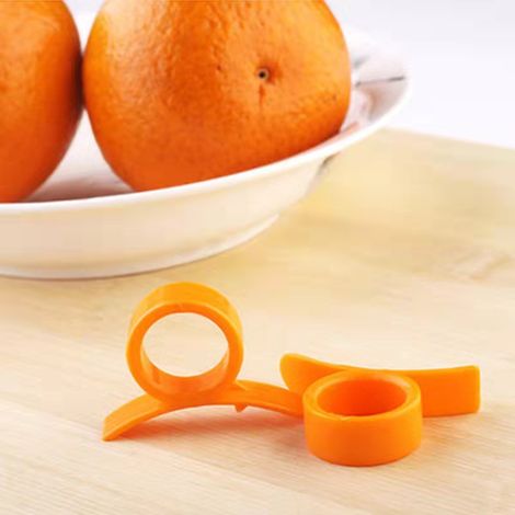 Bdd Set Mit 2 Zitrusschälern, Orangenschäler, Zitrusschäler, Kunststoffschneider, Einfacher Obstschneider, Obstflaschenöffner, Küchenhelfer Für Orangen