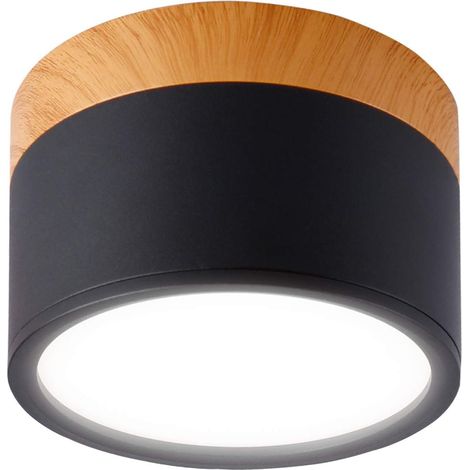 Led-einbauleuchte Zur Aufputzmontage Für Flur, Veranda, 12 W, Schwarz, 10,87 Cm, Weißes Licht