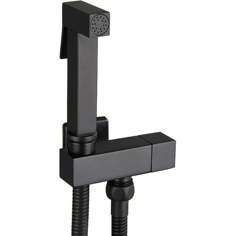 Dusch- Und Wc-set, Handbrause Aus Schwarzem Messing Für Bidet, Wandbrause Für Bidet, Komplettes Dusch- Und Wc-set