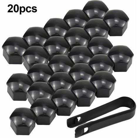 Radmutternabdeckung, 17-mm-schraubenmutternabdeckung, 20-mm-mutternabdeckung, Radbolzenmutternabdeckung, Schraubenabdeckung, Schwarze Sechskantmutternabdeckung